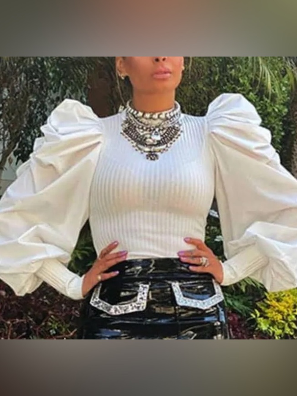 Puff Sleeve Rib Knit Top Bundle - Picture 6 of 7
